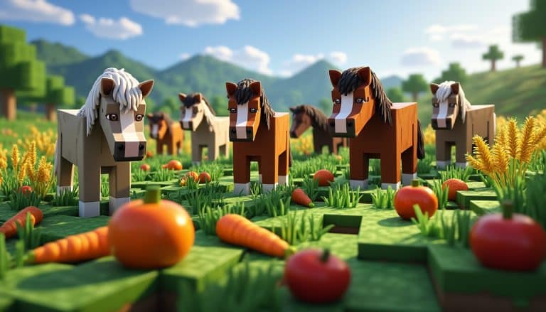 Que mangent les chevaux dans Minecraft : nos conseils