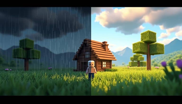 Comment enlever la pluie sur Minecraft ?