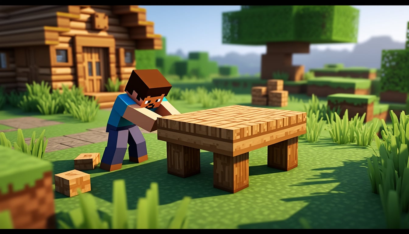 découvrez comment fabriquer une table dans minecraft grâce à des étapes simples et aux bons matériaux, pour aménager votre intérieur.