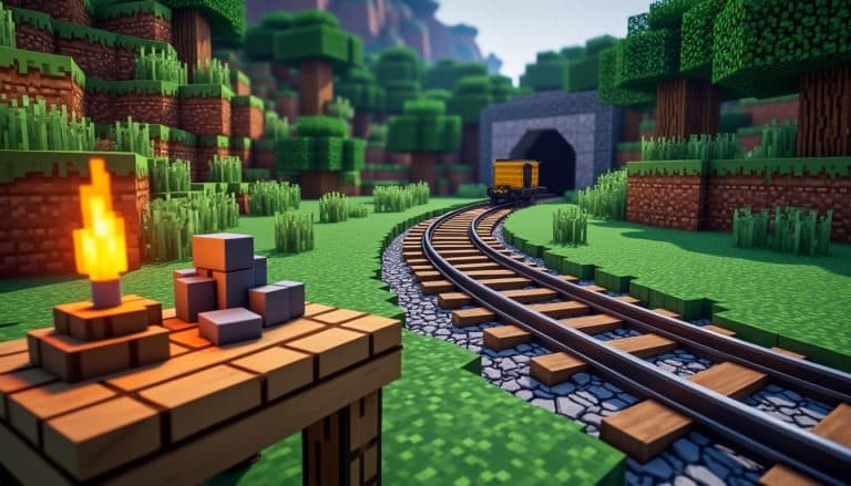How to make rails in Minecraft : le point