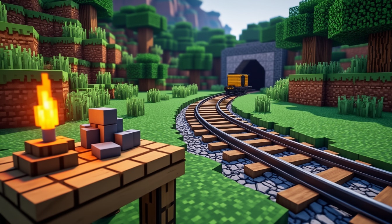 découvrez comment fabriquer des rails dans minecraft : matériaux nécessaires, recette et étapes pour créer 16 rails avec 6 lingots de fer et 1 bâton.